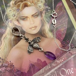 Bee African Amethyst 925 Sterling Silver Pendant Jewelry